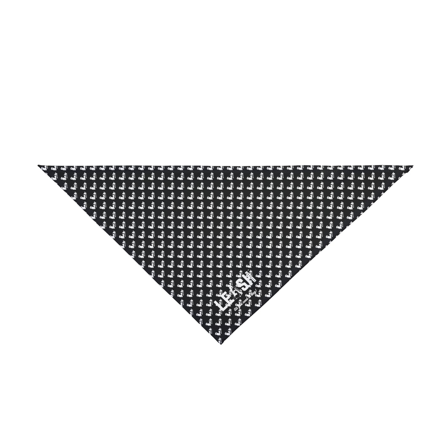 WHITE LOGO~  Pet Bandana ~ NOIR